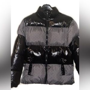 I am selling a fashion nova men black and grey puffer jacket it is size medium.